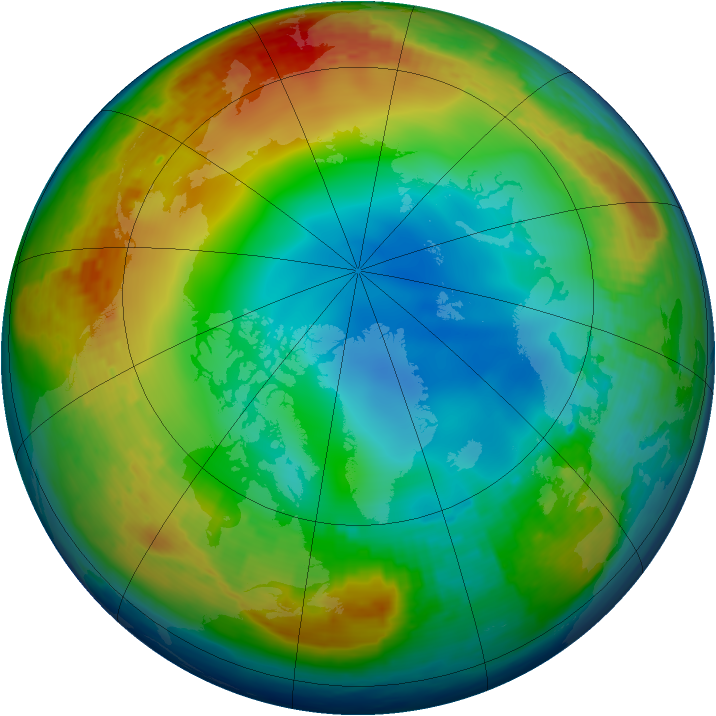 Arctic ozone map for 27 December 2002